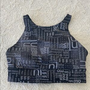 lululemon athletica Black Graphic Crop Top